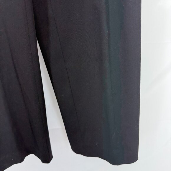 St John Women 8 Dress Pant Straight Leg Press Pleated Black Minimalist Classic - Picture 2 of 12